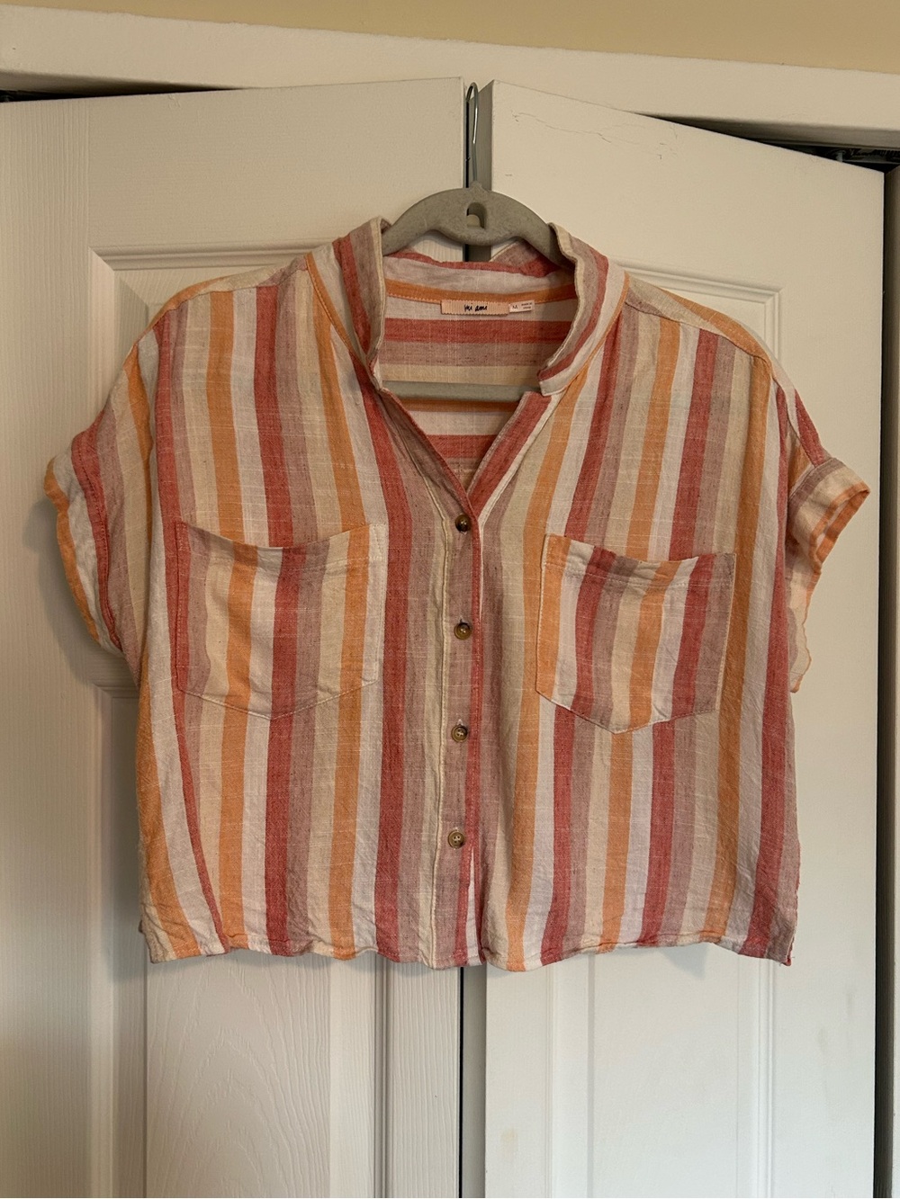 Cropped Button Down Top - Francesca’s